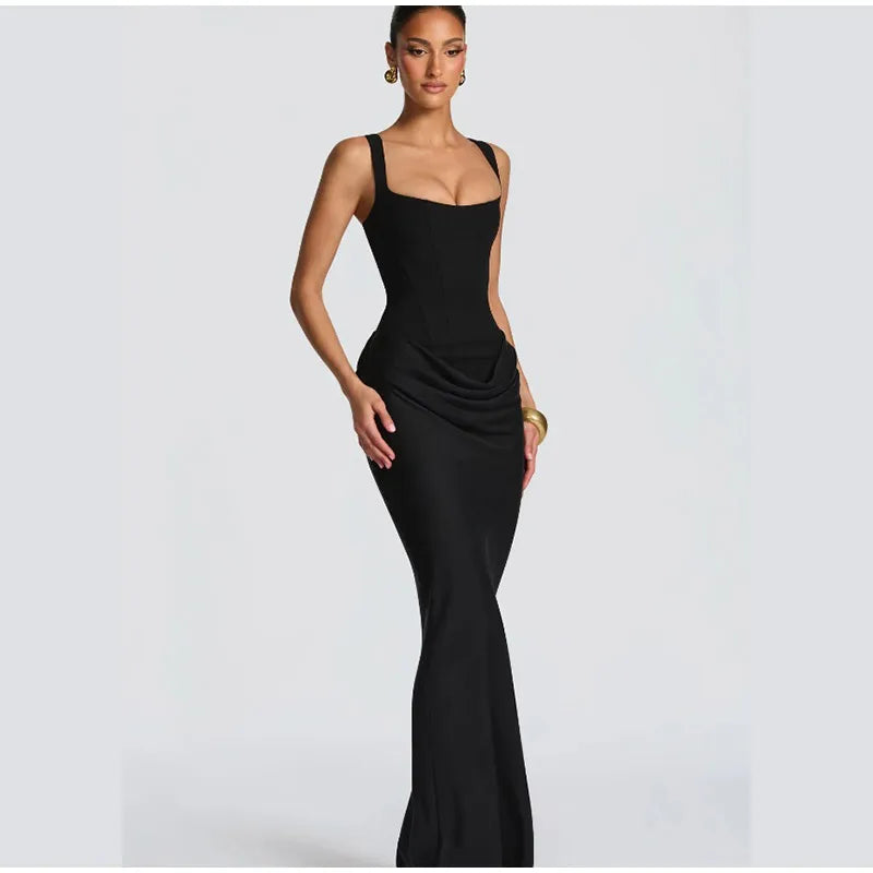 MIRELLA | ABITO MIDI ELEGANTE CON PLISSÉ MORBIDO