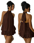 Andrea - Vestido corto halter para salir