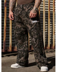 AXEL | Pantalón de chándal urbano ancho de camuflaje