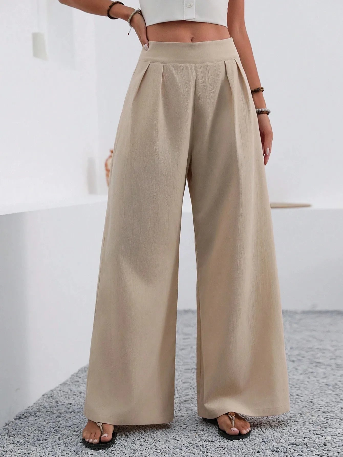 GIULIA | PANTALONE PALAZZO DALLE LINEE FLUIDE