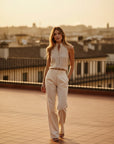 BIANCA | Top de lino con refinada simplicidad