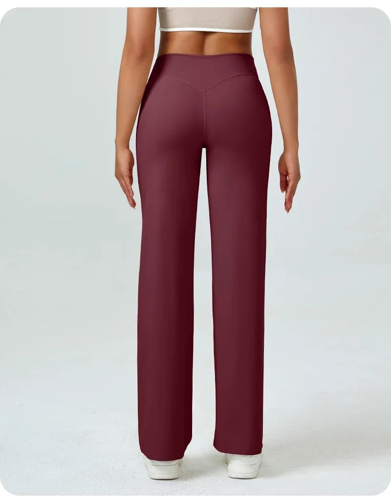 RAQUEL | Pantalones de yoga de talle alto y pierna recta