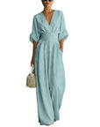 Elisa - Jumpsuit drapeado con encanto contemporáneo