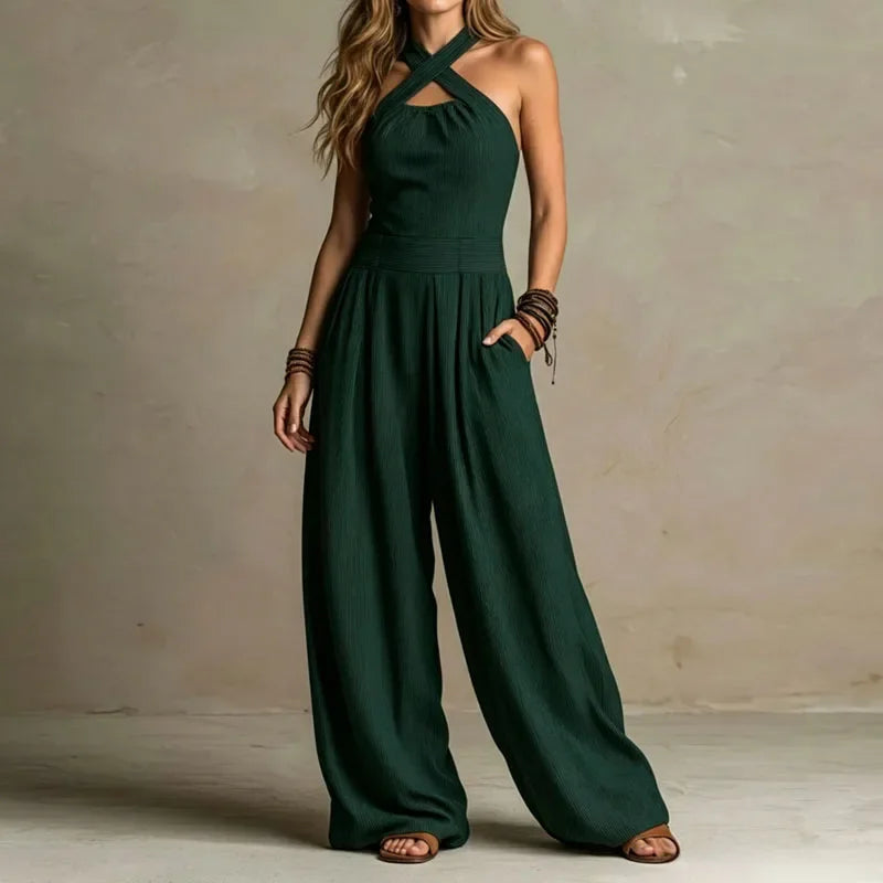 VITTORIA | ABITO HALTER LUNGO DALLE LINEE SCOLPITE