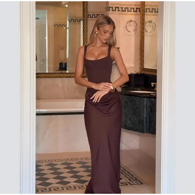 MIRELLA | ABITO MIDI ELEGANTE CON PLISSÉ MORBIDO