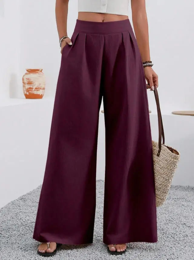 GIULIA | PANTALONE PALAZZO DALLE LINEE FLUIDE