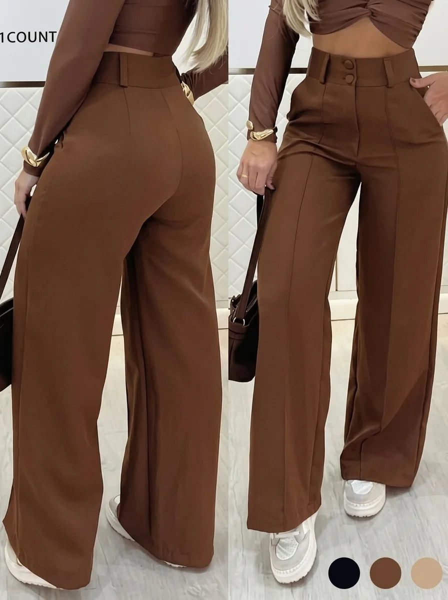 ELENA | PANTALONE AMPIO DALL'ELEGANZA ESSENZIALE