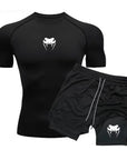 Gianni - Conjunto de playera y shorts de compresión