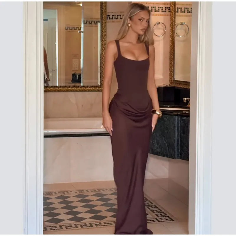MIRELLA | ABITO MIDI ELEGANTE CON PLISSÉ MORBIDO
