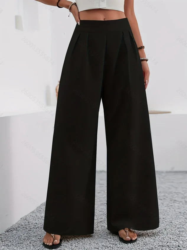 GIULIA | PANTALONE PALAZZO DALLE LINEE FLUIDE